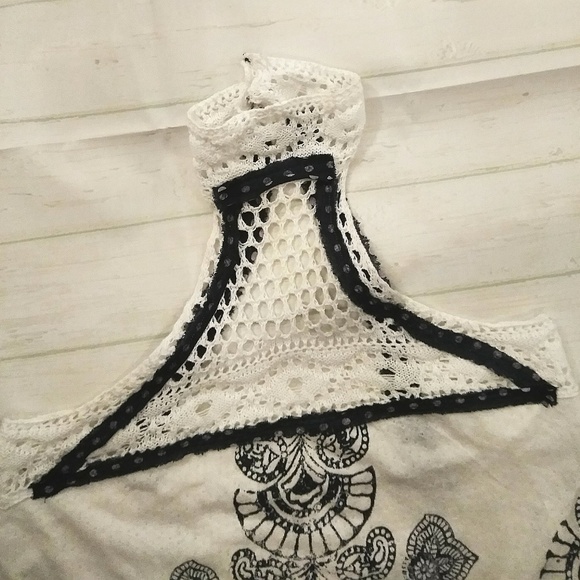 Free People handkerchief hog neck Crochet top - Picture 4 of 8